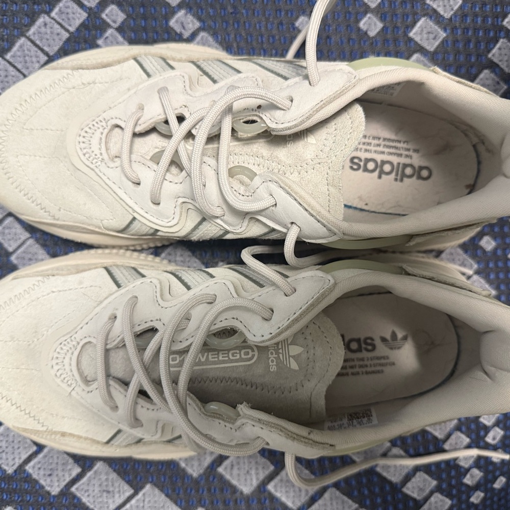 Adidas Cream Sneakers with Subtle Stripes